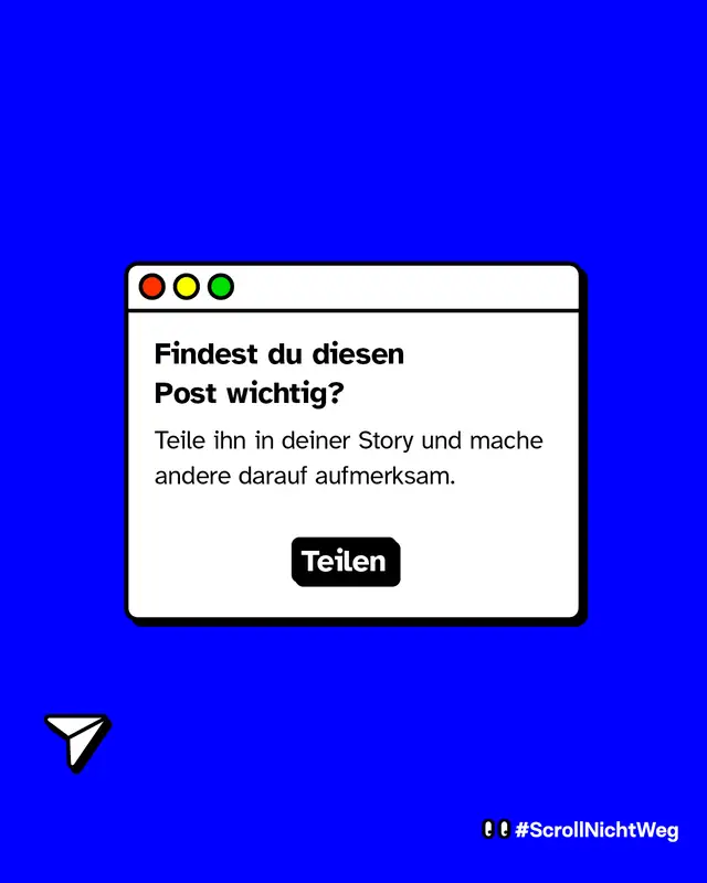 Findest du diesen Post wichtig? Teile ihn in deiner Story und mache andere darauf aufmerksam.