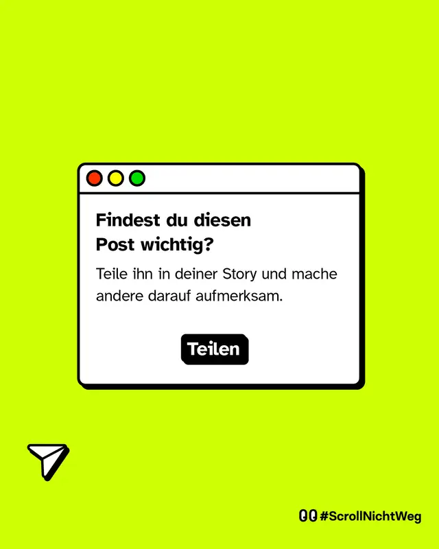 Findest du diesen Post wichtig? Dann teile ihn in deiner Story.