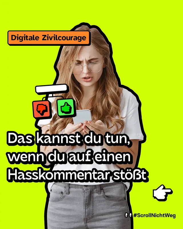 Das kannst du tun, wennd du auf einen Hasskommentar st&ouml;&szlig;t