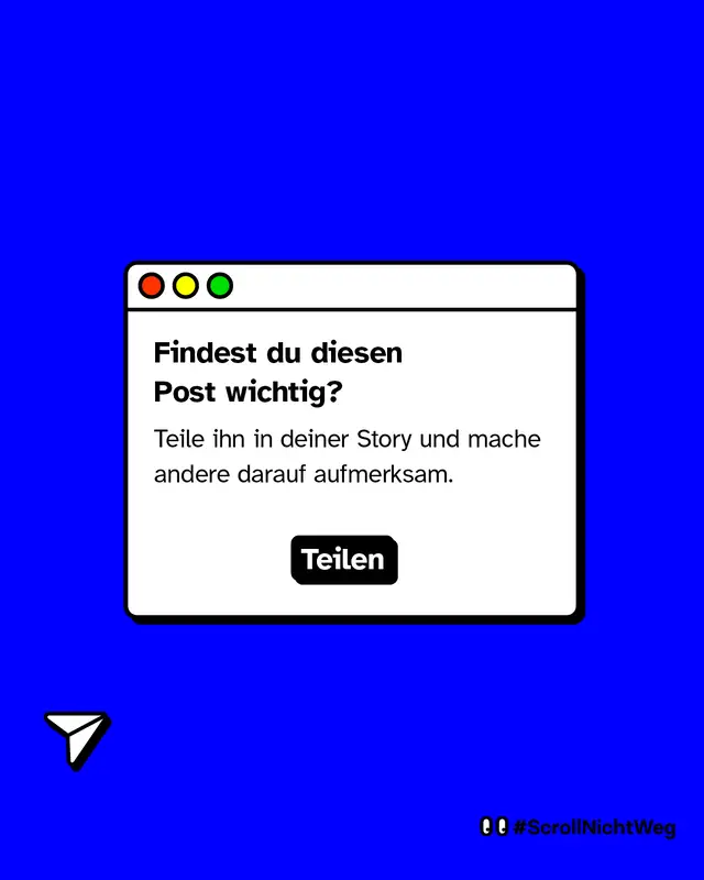 Findest du diesen Post wichtig? Dann teile ihn in deiner Story.