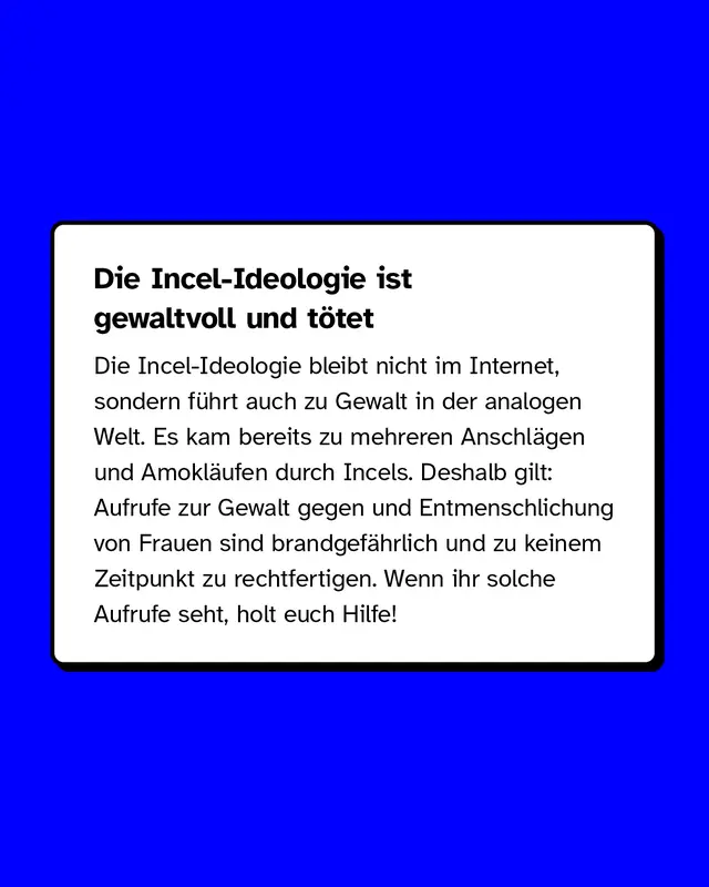 Die Incel-Ideologie ist gewaltvoll und tötet.