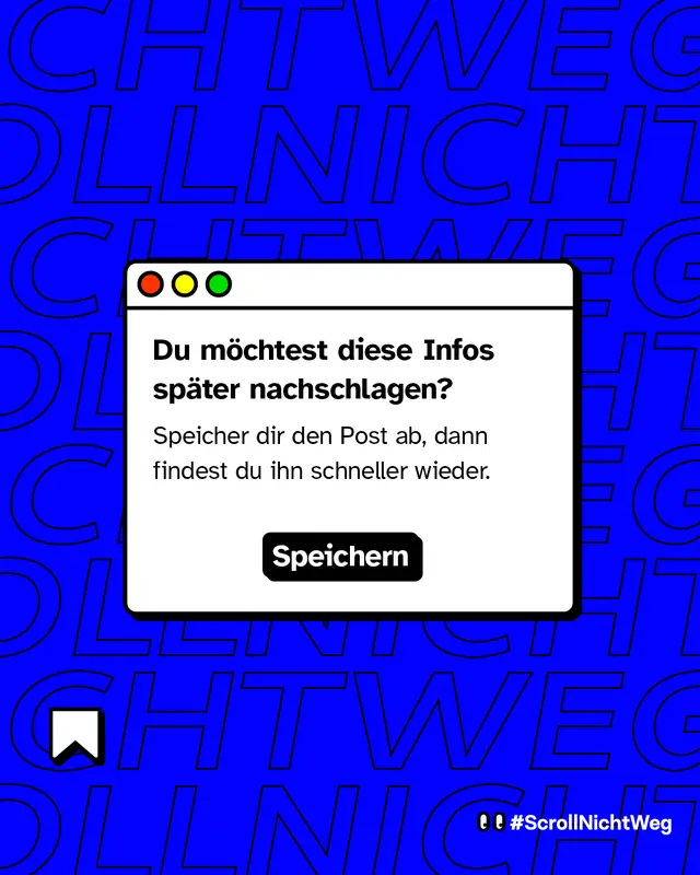 Du m&ouml;chtest diese Infos sp&auml;ter nachschlagen? Speicher dir diesen Post ab.