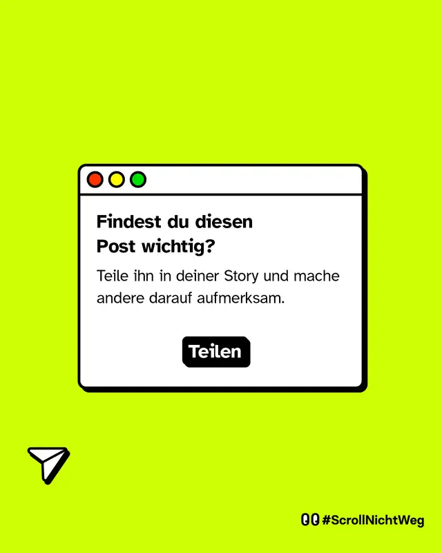 Findest du diesen Post wichtig? Dann teile ihn in deiner Story und mach andere darauf aufmerksam.
