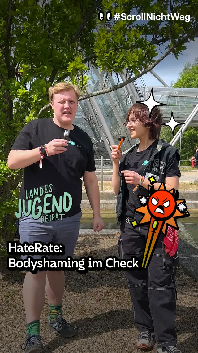 Video: HateRate mit Landesjugendbeirat: Bodyshaming im Check