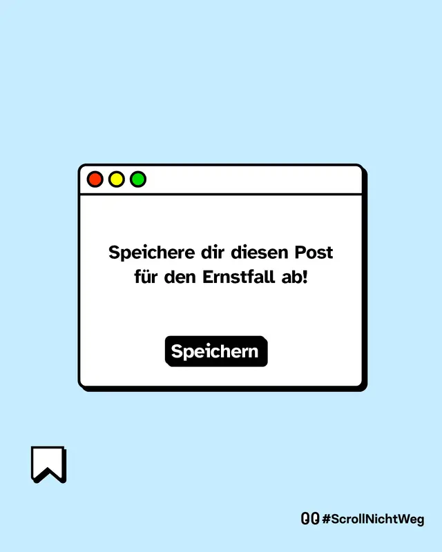 Speicher dir diesen Post f&uuml;r den Ernstfall ab!