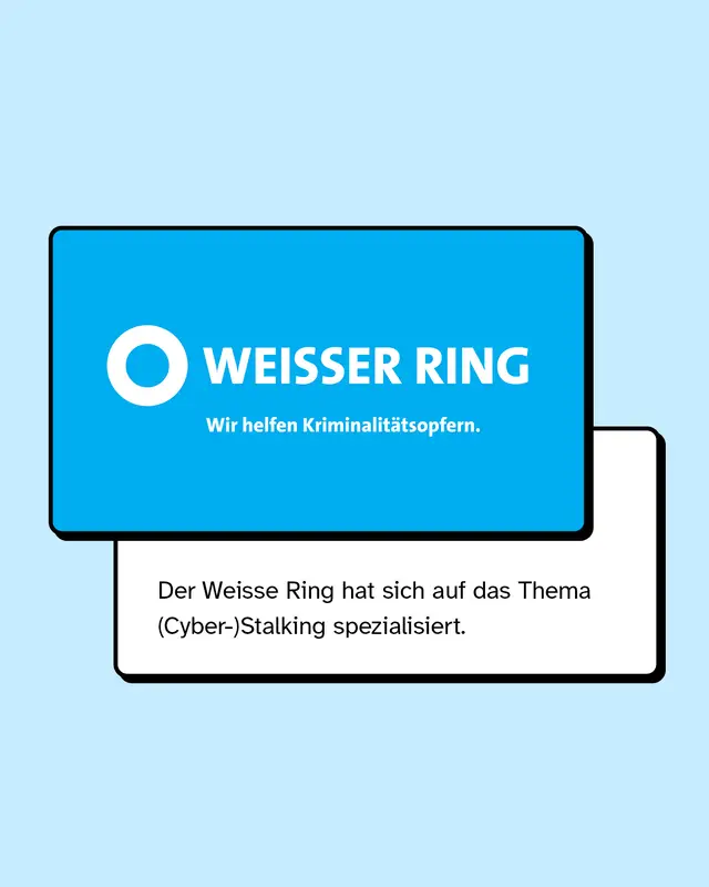 Der weisse Ring hilft Kriminalit&auml;tsopfern und hat sich auf das Thema Cyberstalking spezialisiert.