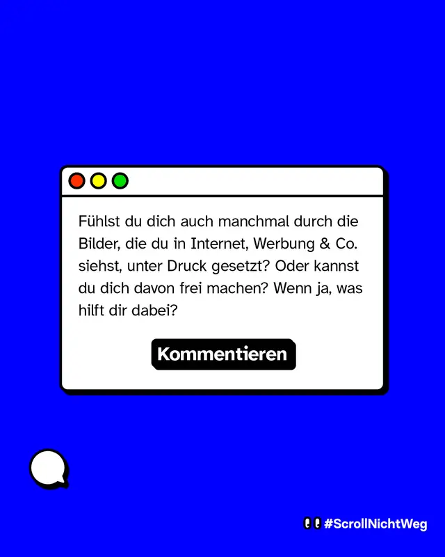 Fühlst du dich manchmal auch durch die Bilder im Internet unter Druck gesetzt? Oder kannst du dich davon frei machen? Wenn ja, was hilft dir dabei?