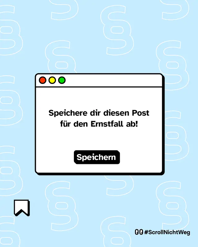 Speichere dir diesen Post für den Ernstfall ab!