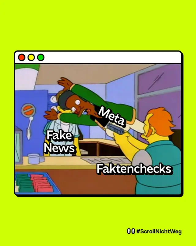 Fake-News to go?  Im Januar 2025 hat Meta – der Konzern hinter Facebook und Instagram – die Zusammenarbeit mit unabhängigen Faktenprüfer*innen beendet. 😳  Sollten soziale Netzwerke besser vor Falschmeldungen geschützt werden? Schreib uns deine Meinung dazu gerne in die Kommentare!