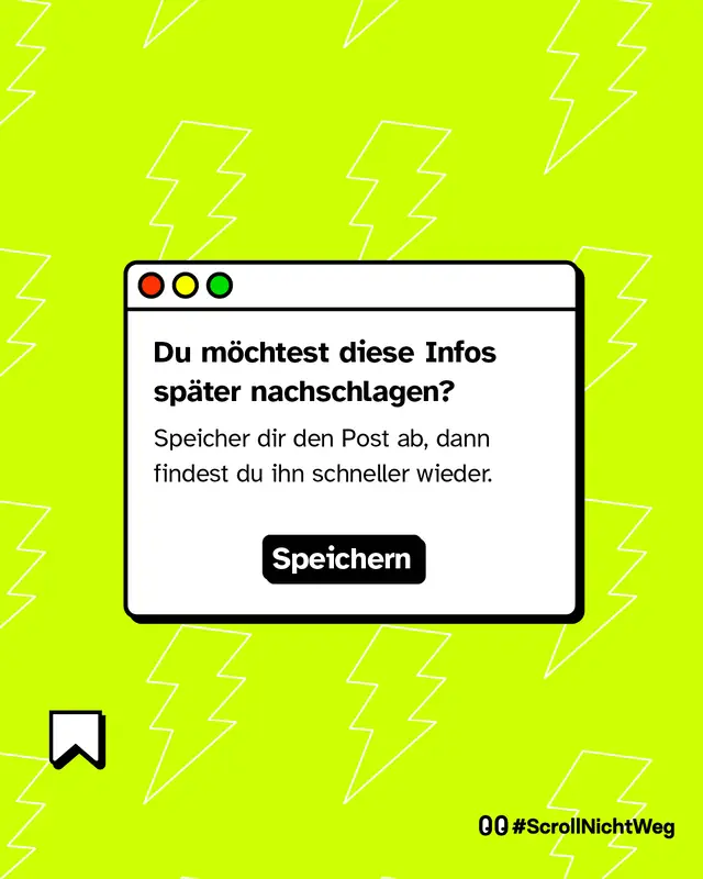 Du m&ouml;chtest diese Infos sp&auml;ter nachschlagen? Dann speicher dir diesen Beitrag ab.