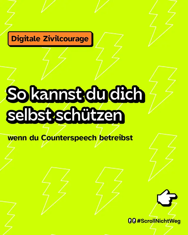 So kannst du dich selbst sch&uuml;tzen, wenn du Counterspeech betreibst.